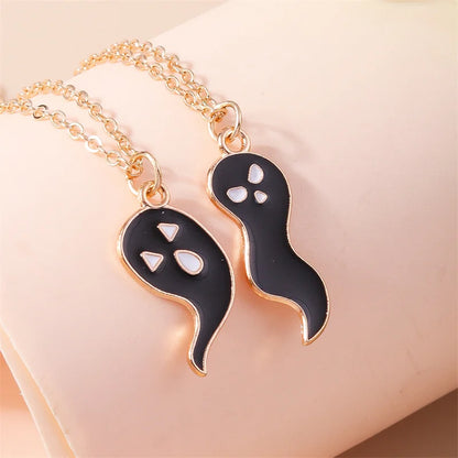 Aihua Hot Selling Enamel Yin Yang Tai Chi Necklace for Women Men Birthday Gift BFF Best Friends Couple Matching Pendant Necklace