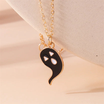 Aihua Hot Selling Enamel Yin Yang Tai Chi Necklace for Women Men Birthday Gift BFF Best Friends Couple Matching Pendant Necklace