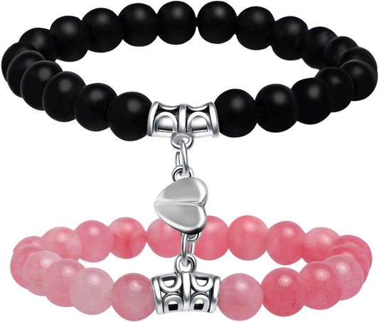Matching Heart Magnetic Bracelets - Valentine'S Day Gifts for Couple, Boyfriend, Girlfriend, Husband, Wife, Lovers