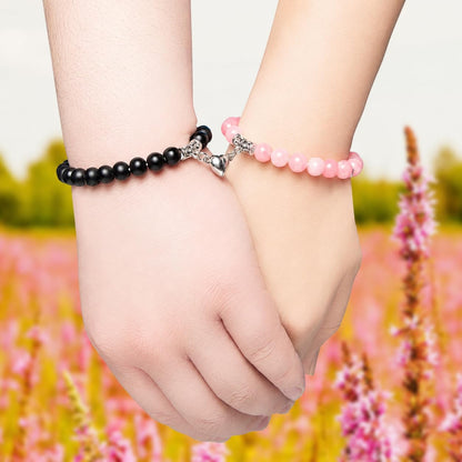 Matching Heart Magnetic Bracelets - Valentine'S Day Gifts for Couple, Boyfriend, Girlfriend, Husband, Wife, Lovers