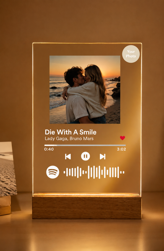 Customizable Spotify Photo Music Plaque Night Light