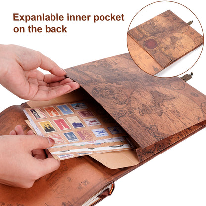 180 Page DIY Travel Photo Album Our Adventure Book Leather Retro Creative Anniversary Photo Album Wedding Guest Book Memory Gift